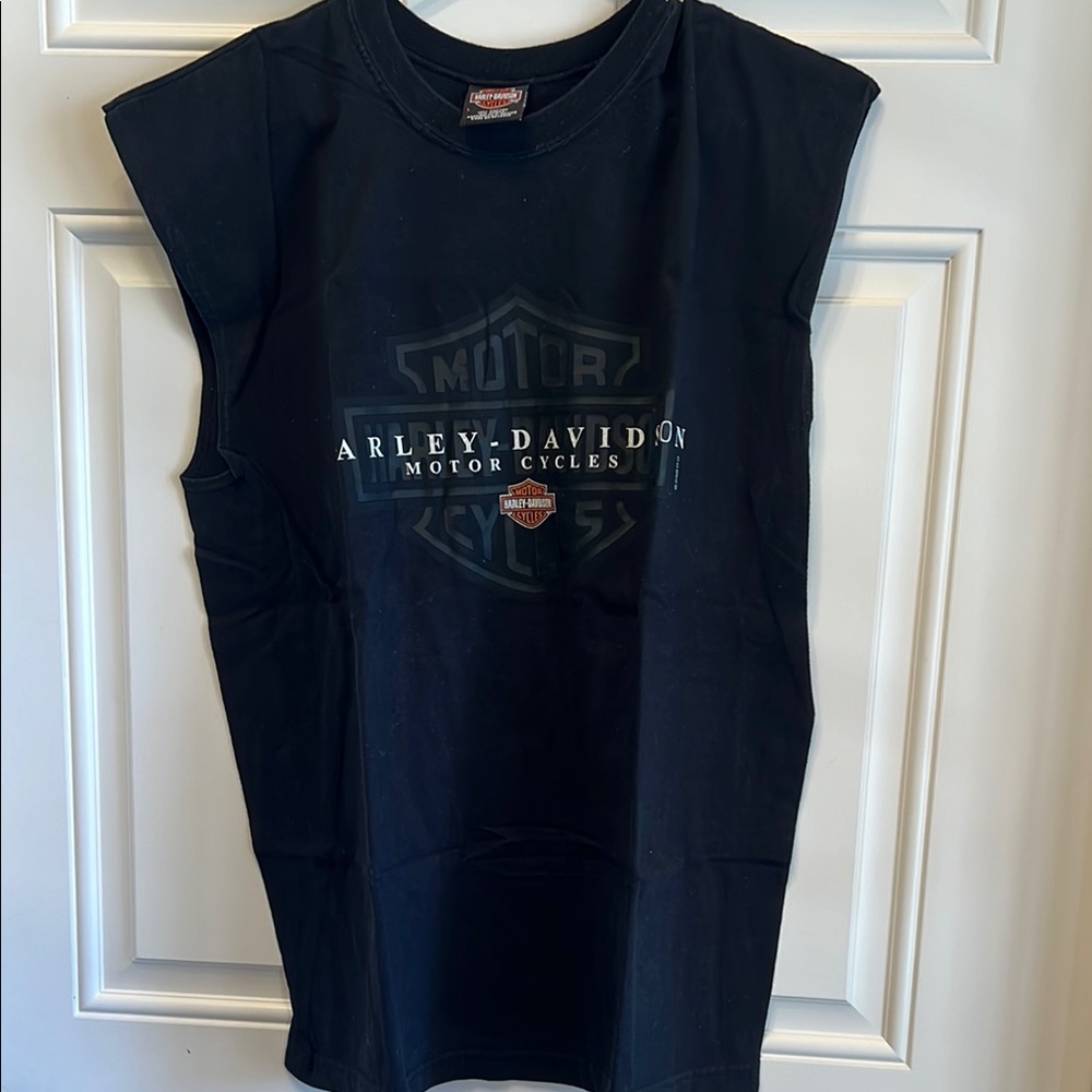 Harley-Davidson Black Tank Top Graphic Design